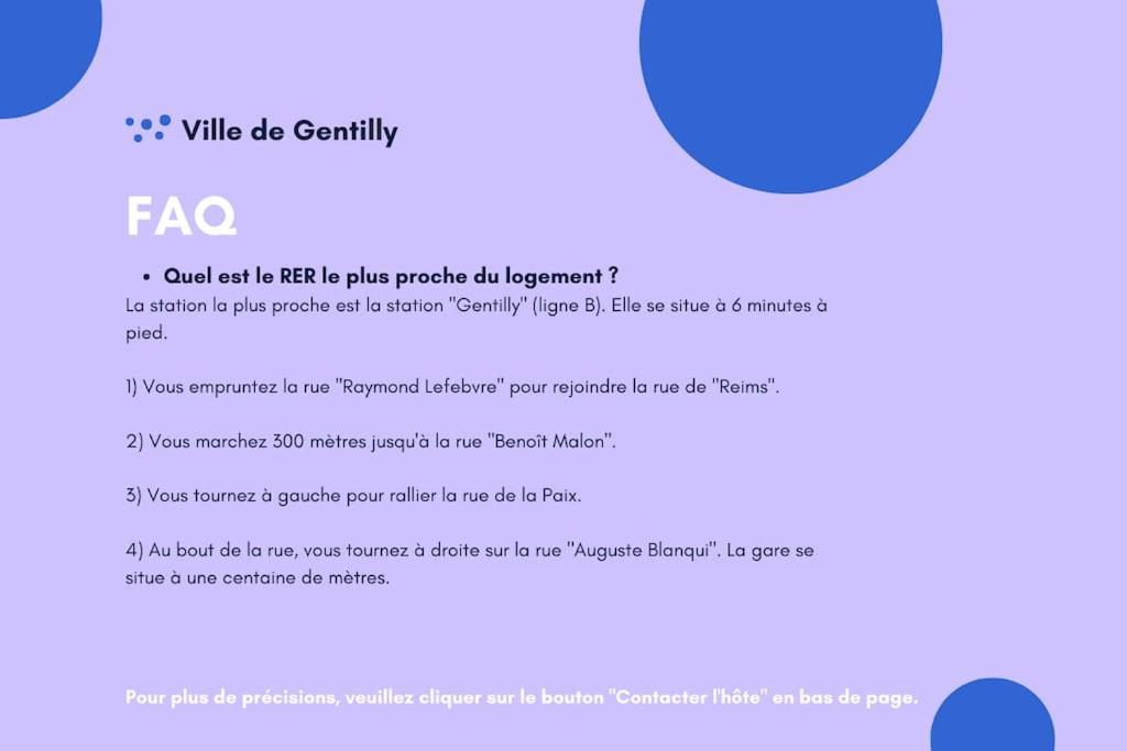 Paris Gentilly Appartement Tout Equipe - Rer B Zewnętrze zdjęcie